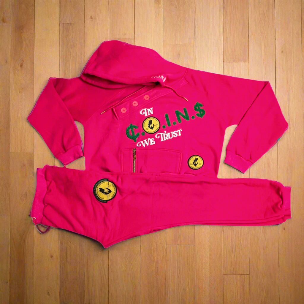 Woman’s Crop Top Cotton  Hooded Sweatsuits