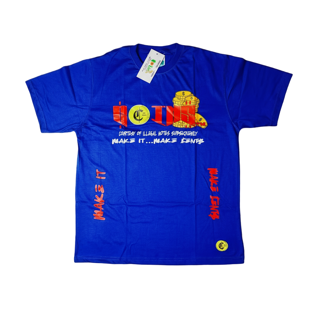 C.O.I.N.$ CREW NECK SHORT SLEEVE T-SHIRT/ royal blue