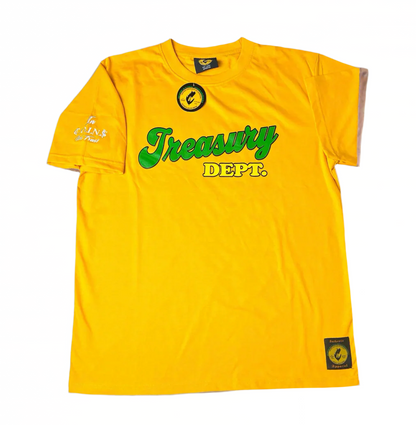 C.O.I.N.$ CREW NECK SHORT SLEEVE T-SHIRT/ gold
