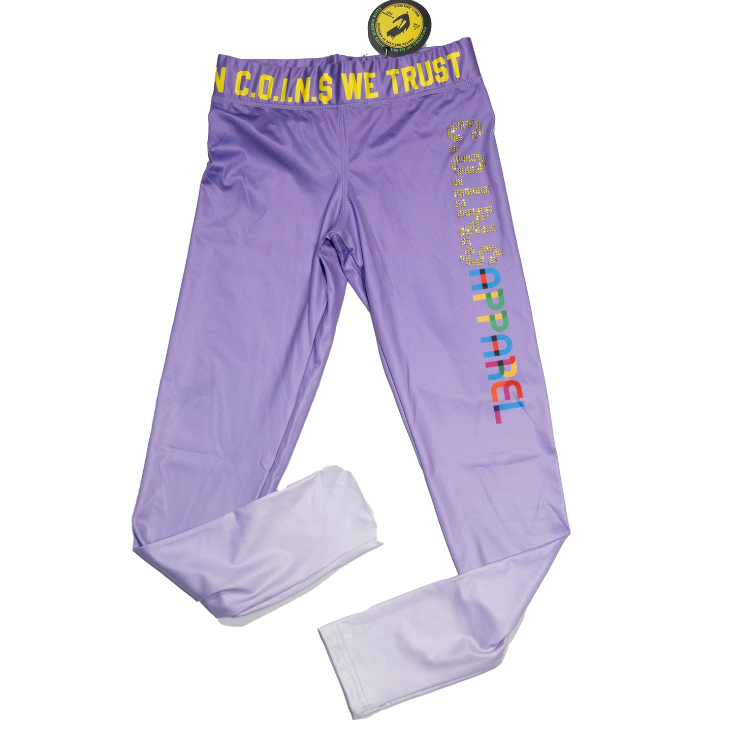 "IN C.O.I.N.$ WE TRUST" WOMANS GRADIENT SPANDEX LEGGINGS