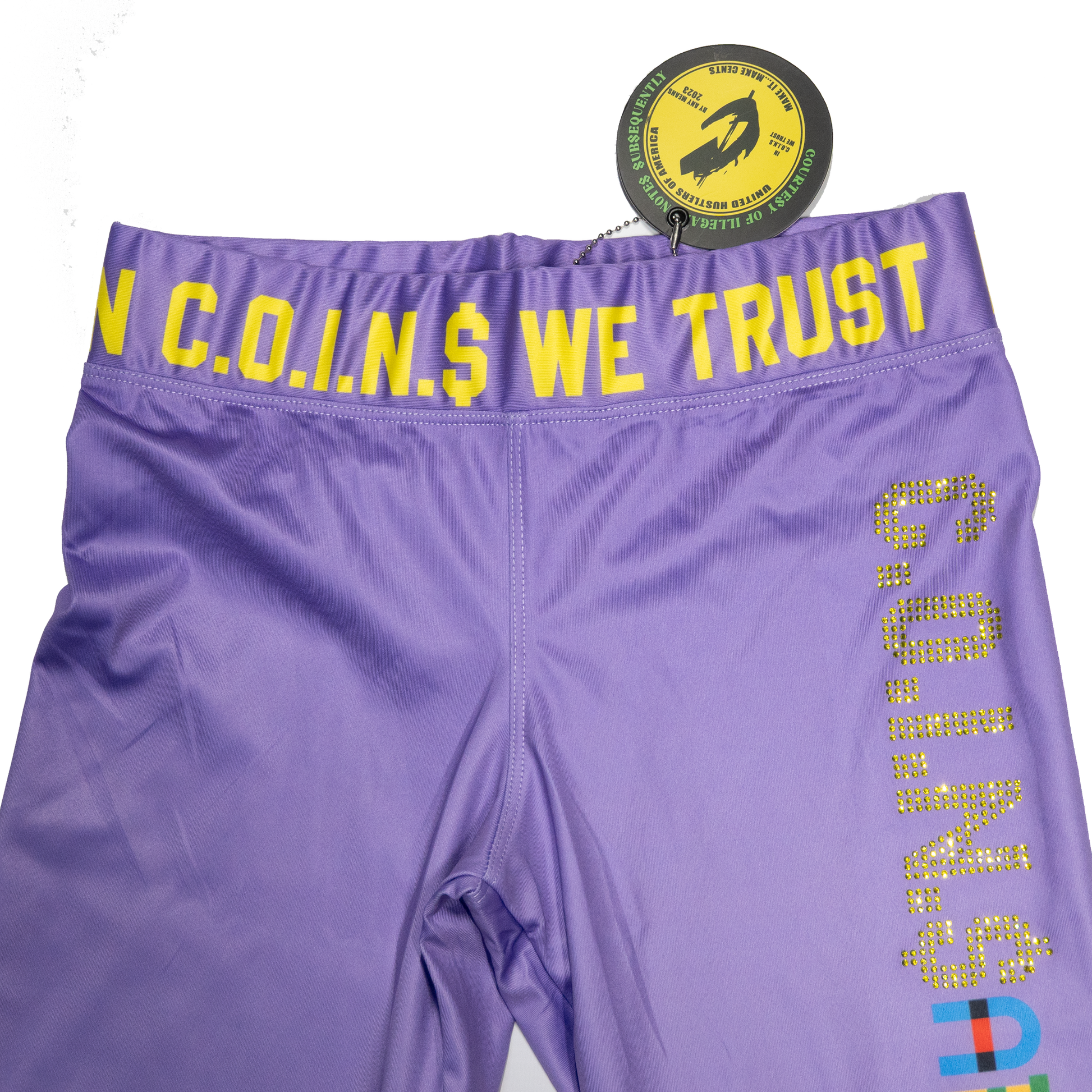 "IN C.O.I.N.$ WE TRUST" WOMANS GRADIENT SPANDEX LEGGINGS
