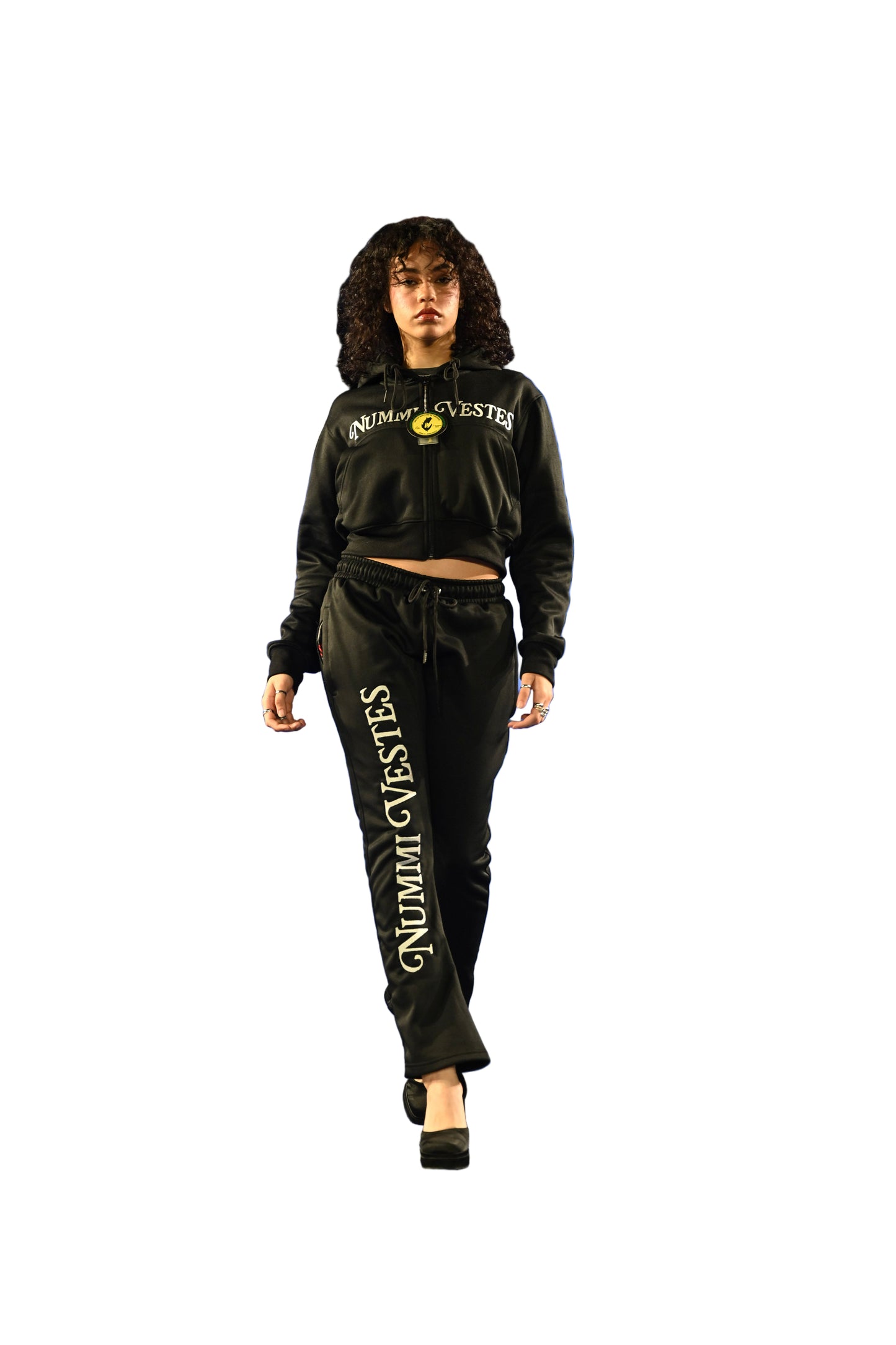 Nummi Vestes Woman's Zippered Crop Tracksuit