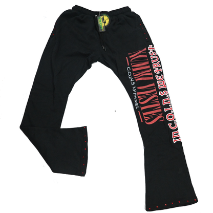 "SUPERIOR" 100% PREMIUM QUALITY COTTON STACKED BOTTOM  SWEATPANTS
