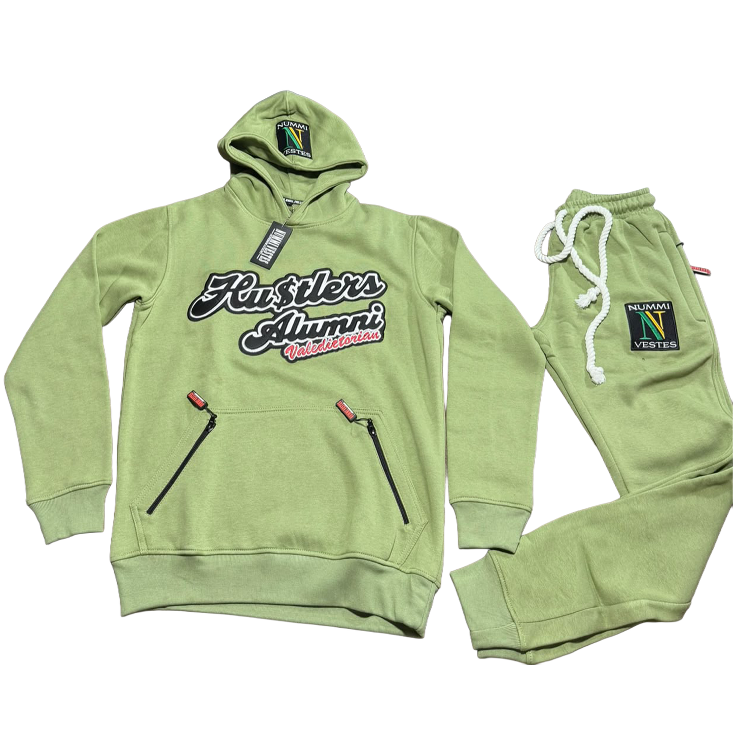 Premium Cotton "Hustlers alumni" Valedictorian Hooded Sweatsuits