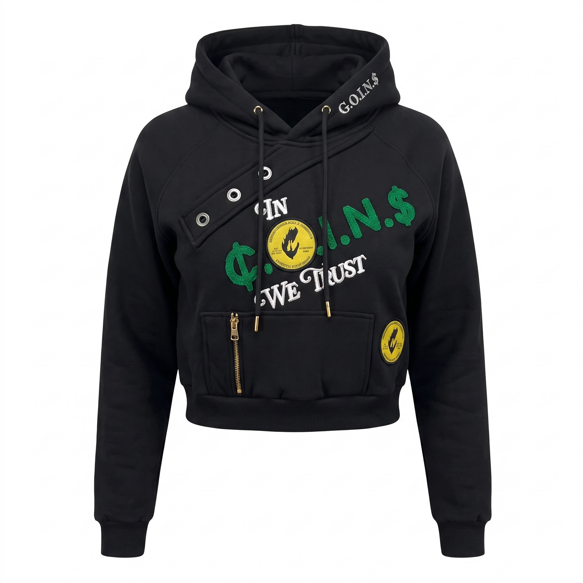 Nummi Vestes Woman's Pullover Crop Hoodie