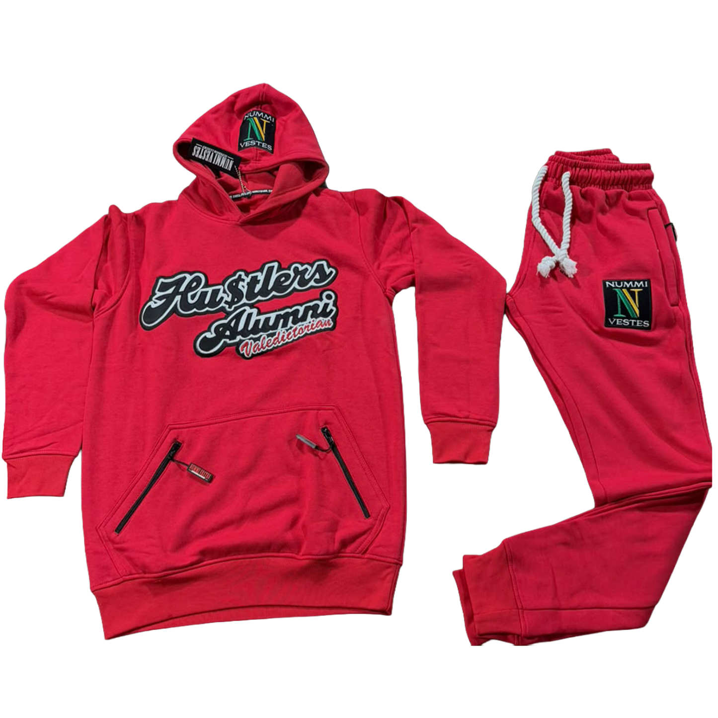 Premium Cotton "Hustlers alumni" Valedictorian Hooded Sweatsuits