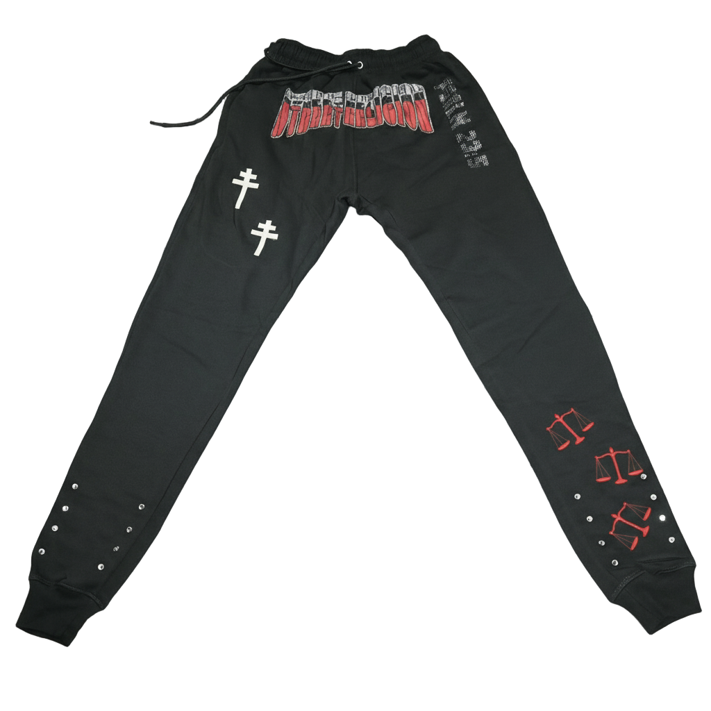 "STREET RELIGION" PREMIUM COTTON SWEATPANTS