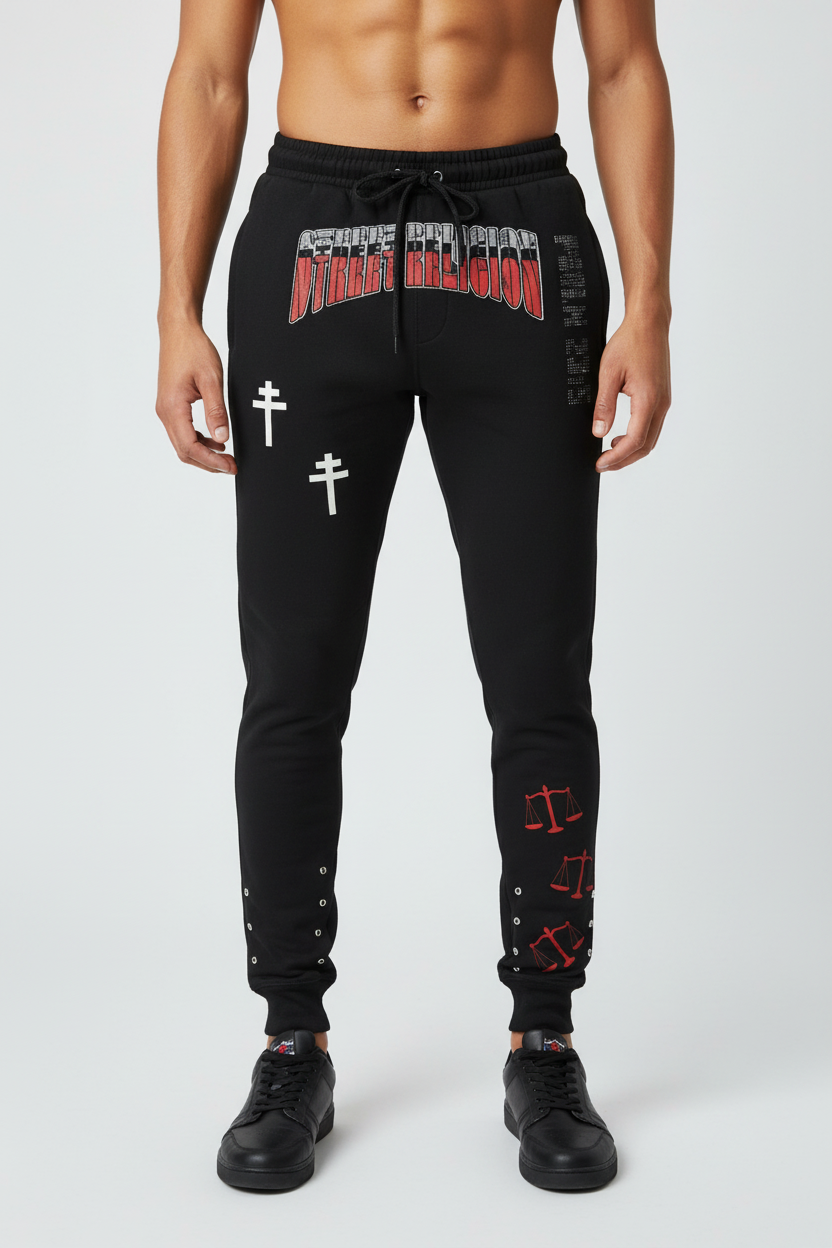 "Street Religion" Premium Cotton Sweatpants