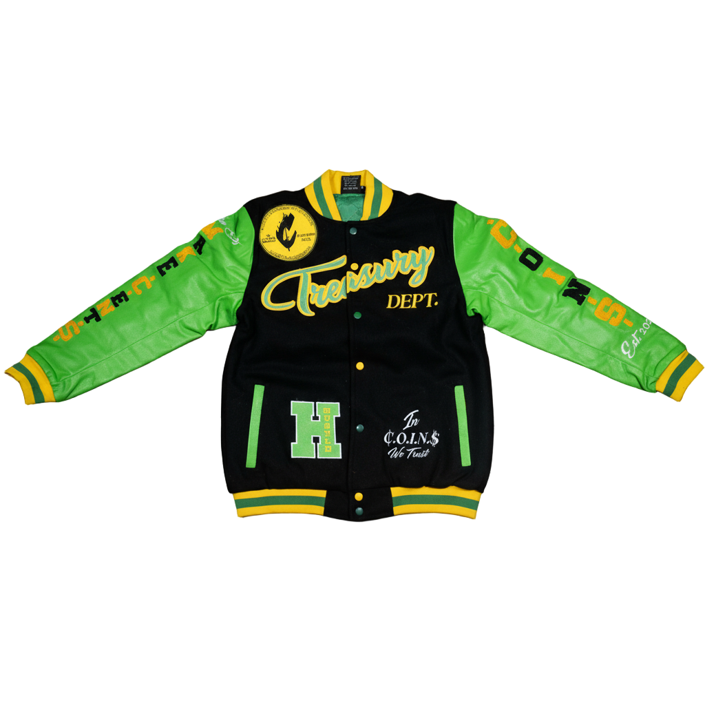 Treasury Dept Wool Body Genuine Leather Sleeves Varsity Jackets