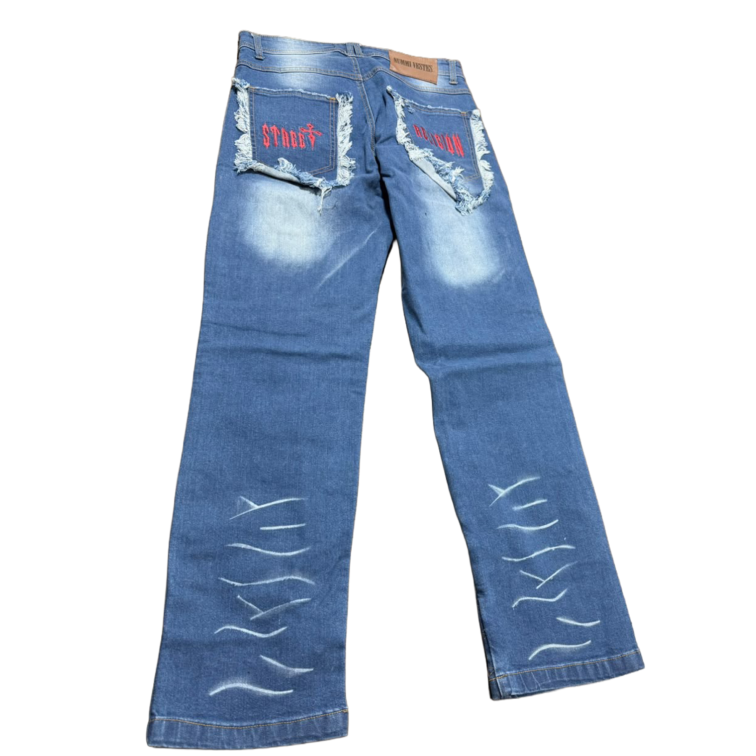 Street Religion Relaxed Blue Denim Jeans