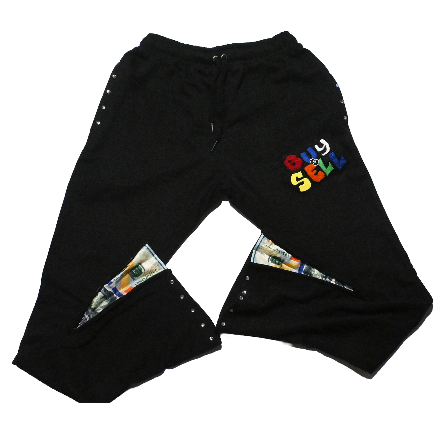 "Buy & Sell" Terry cotton Flare Bottom Sweatpants