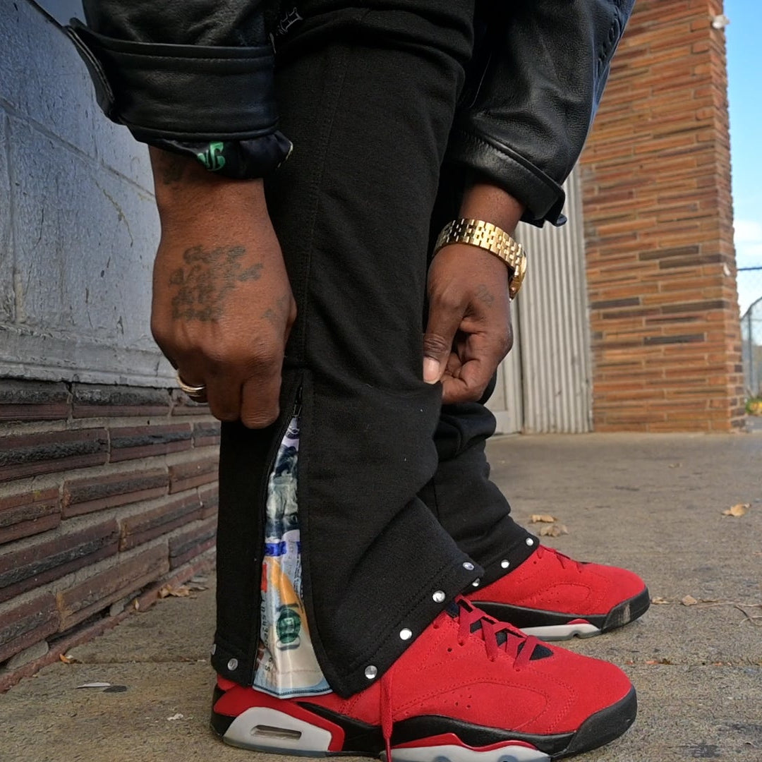 "Buy & Sell" Terry cotton Flare Bottom Sweatpants