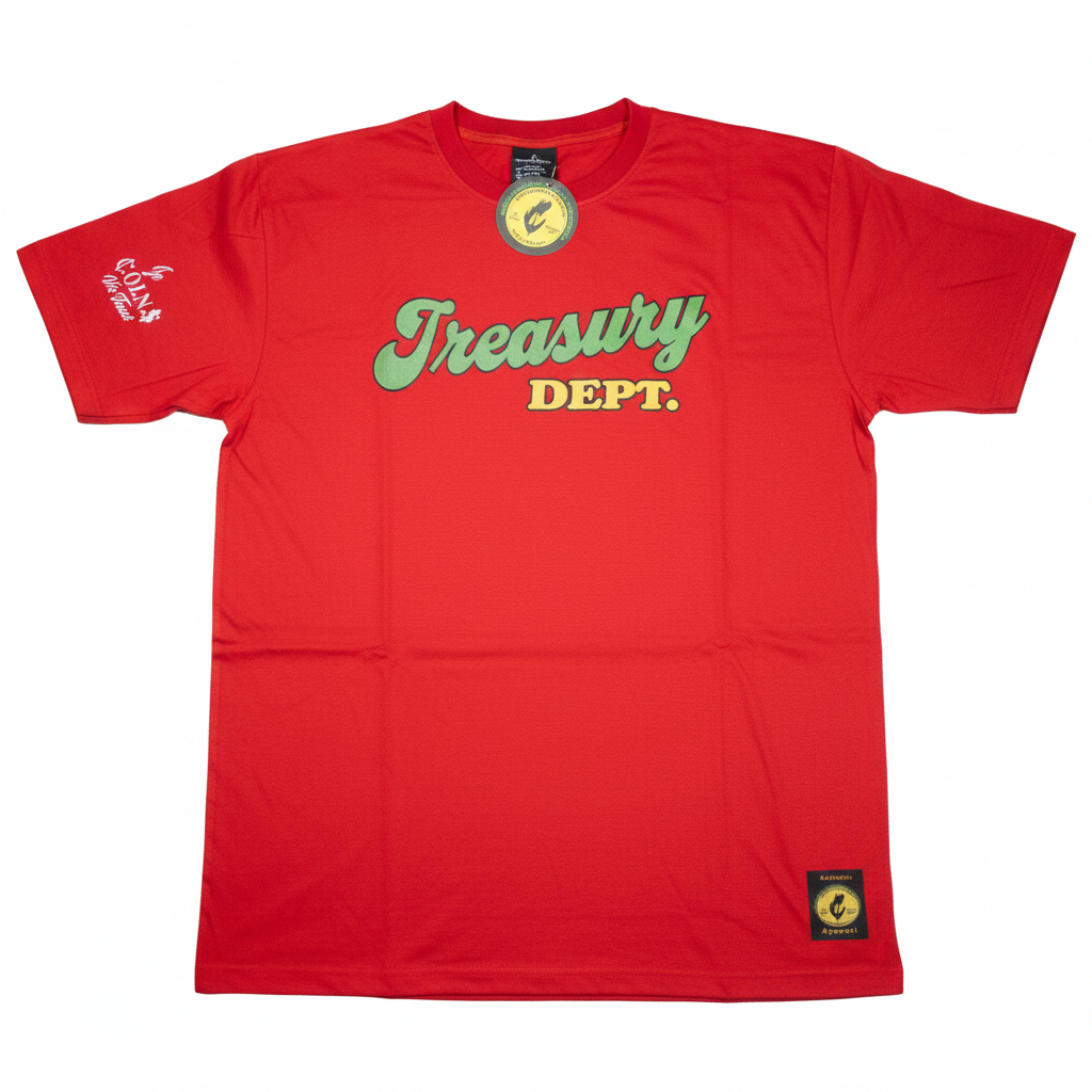 Treasury Dept. Cotton Poly Crew Neck Short Sleeve T-Shirts