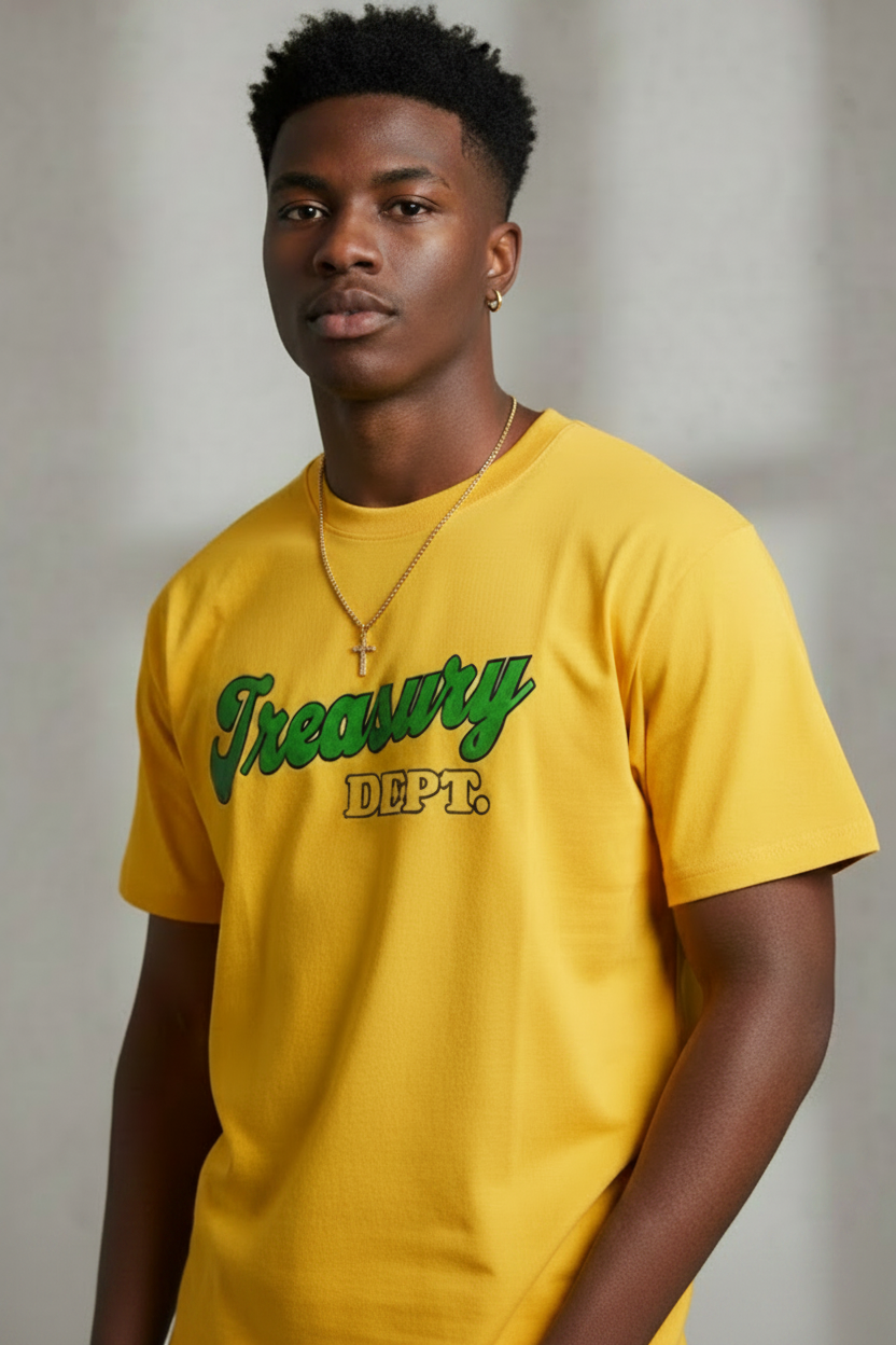Treasury Dept. Cotton Poly Crew Neck Short Sleeve T-Shirts