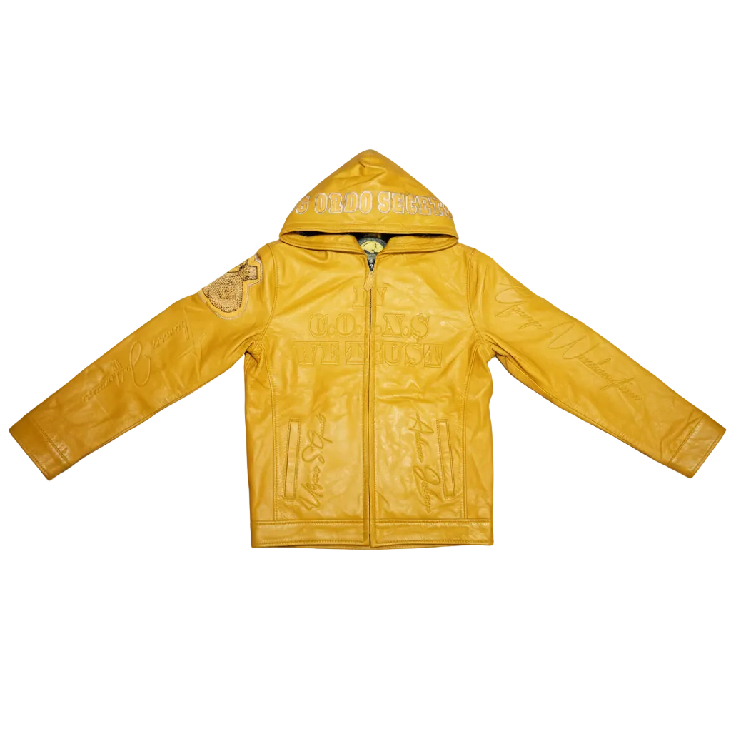 Genuine Leather "A.T.M" Zippered Hoodies