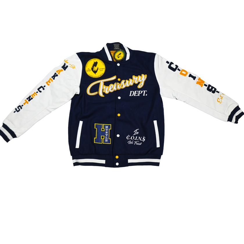 Treasury Dept Wool Body Genuine Leather Sleeves Varsity Jackets