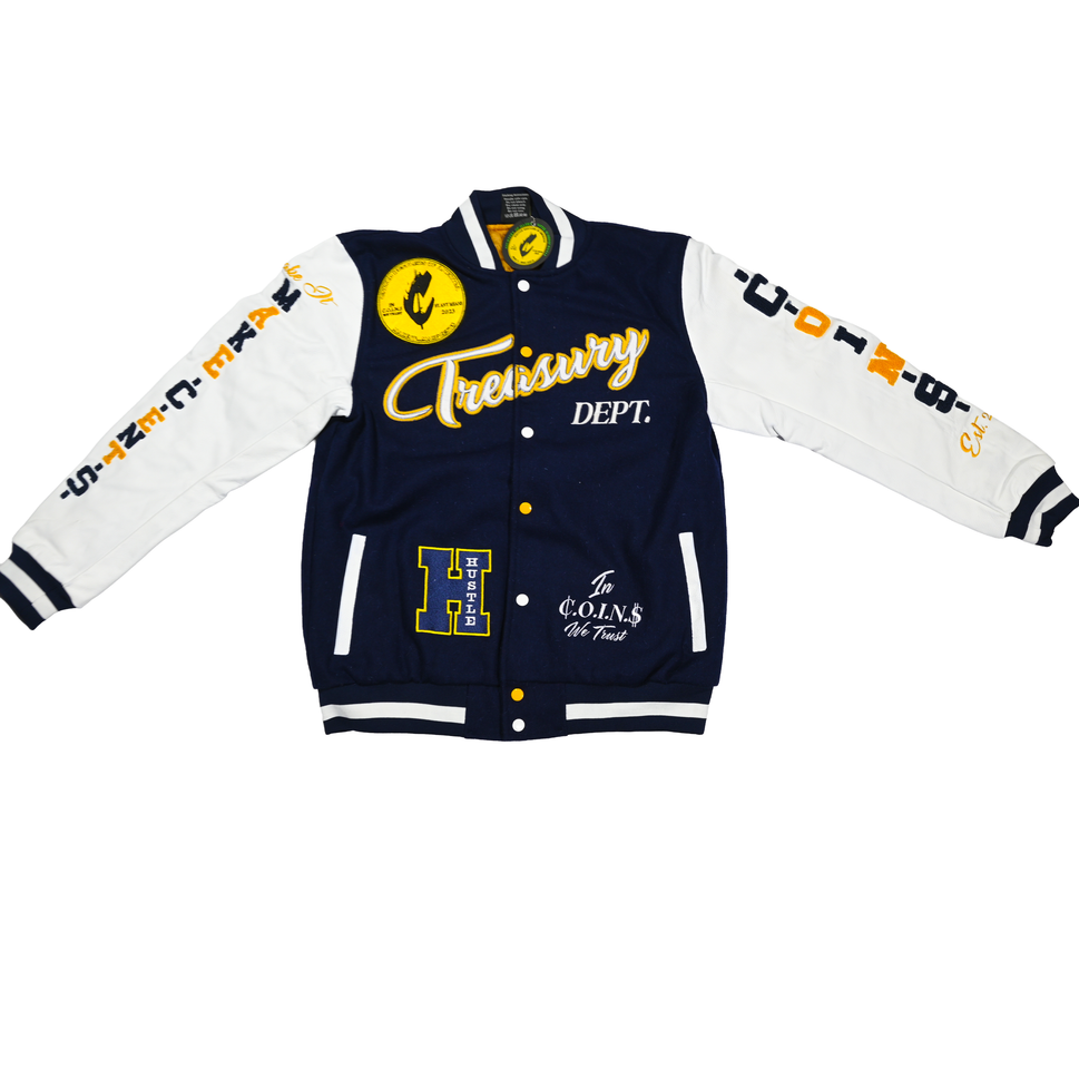 Treasury Dept Wool Body Genuine Leather Sleeves Varsity Jackets