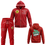 Graphic Print Full Zip Hoodie and Jogger Set