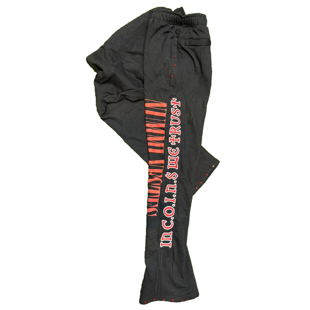 "SUPERIOR" 100% PREMIUM QUALITY COTTON STACKED BOTTOM  SWEATPANTS