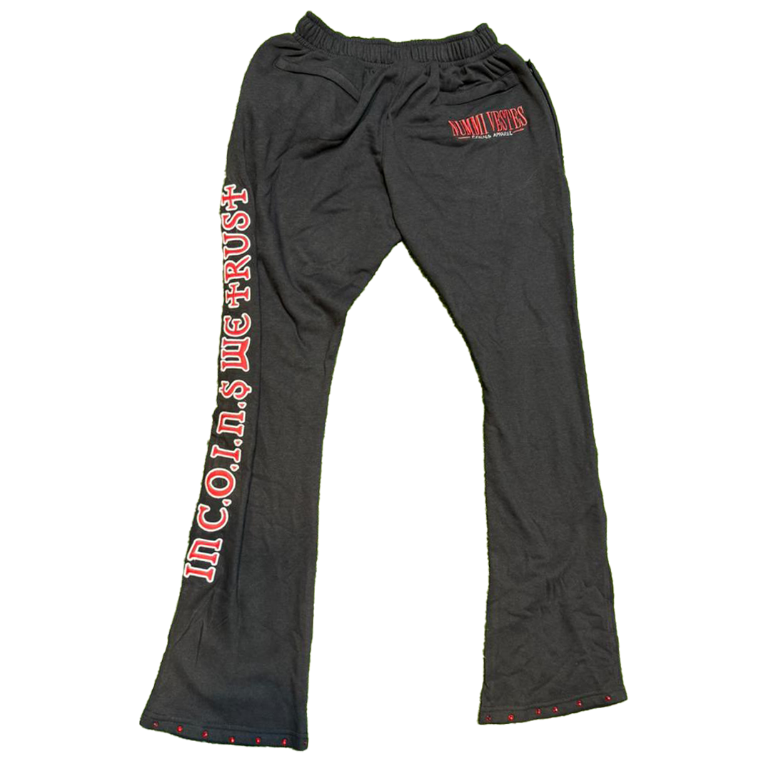 "SUPERIOR" 100% PREMIUM QUALITY COTTON STACKED BOTTOM  SWEATPANTS