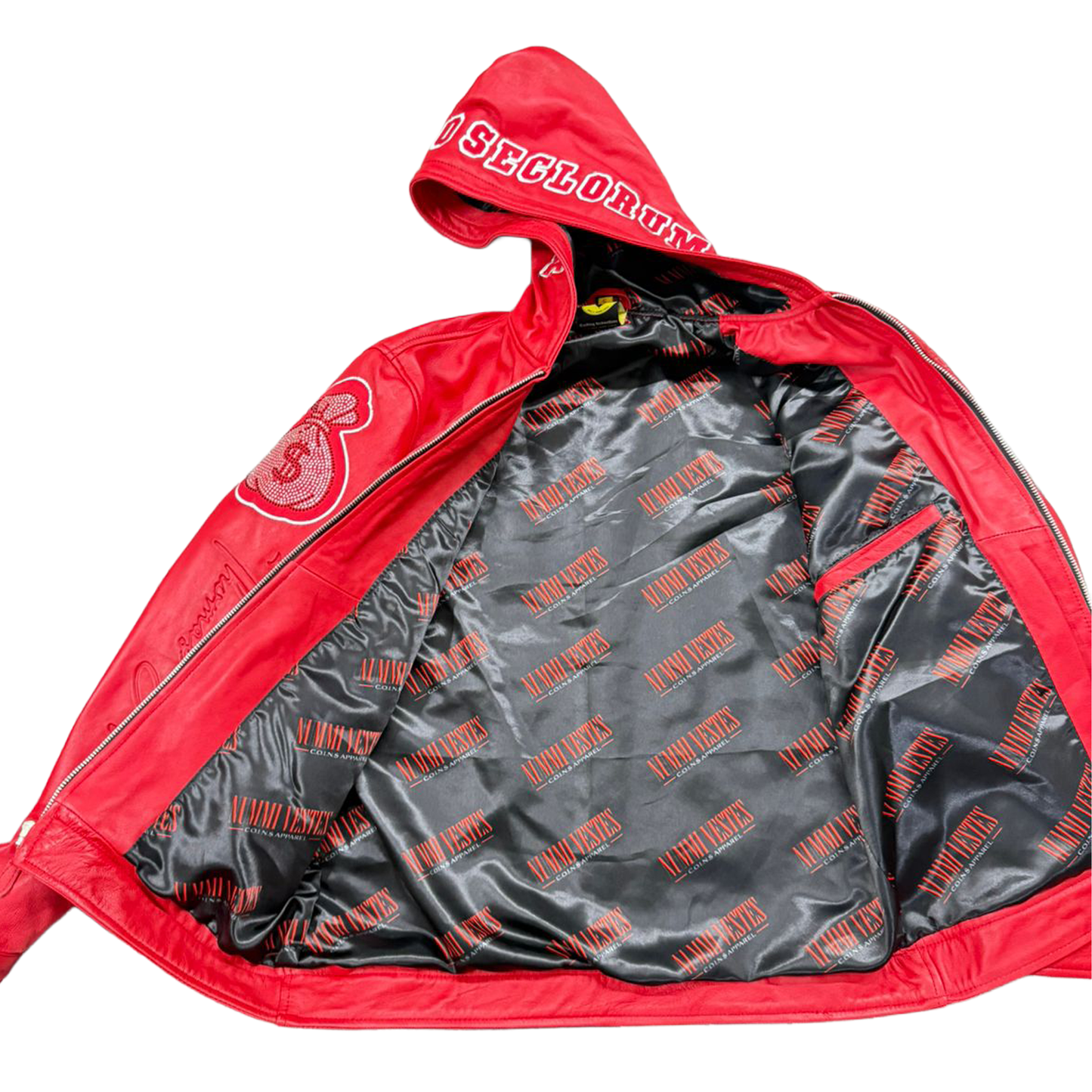 Genuine Leather "A.T.M" Zippered Hoodies