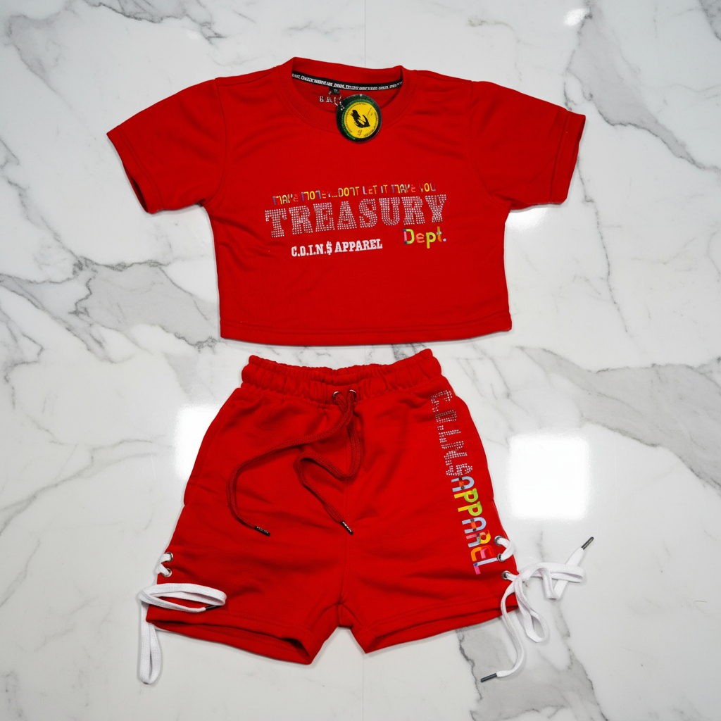 "TREASURY DEPT. "  WOMANS TERRY COTTON SHORT SETS