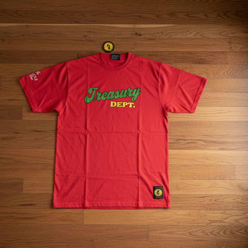 Treasury dept. Crew Neck Short sleeve Cotton Regular Fit T-Shirts