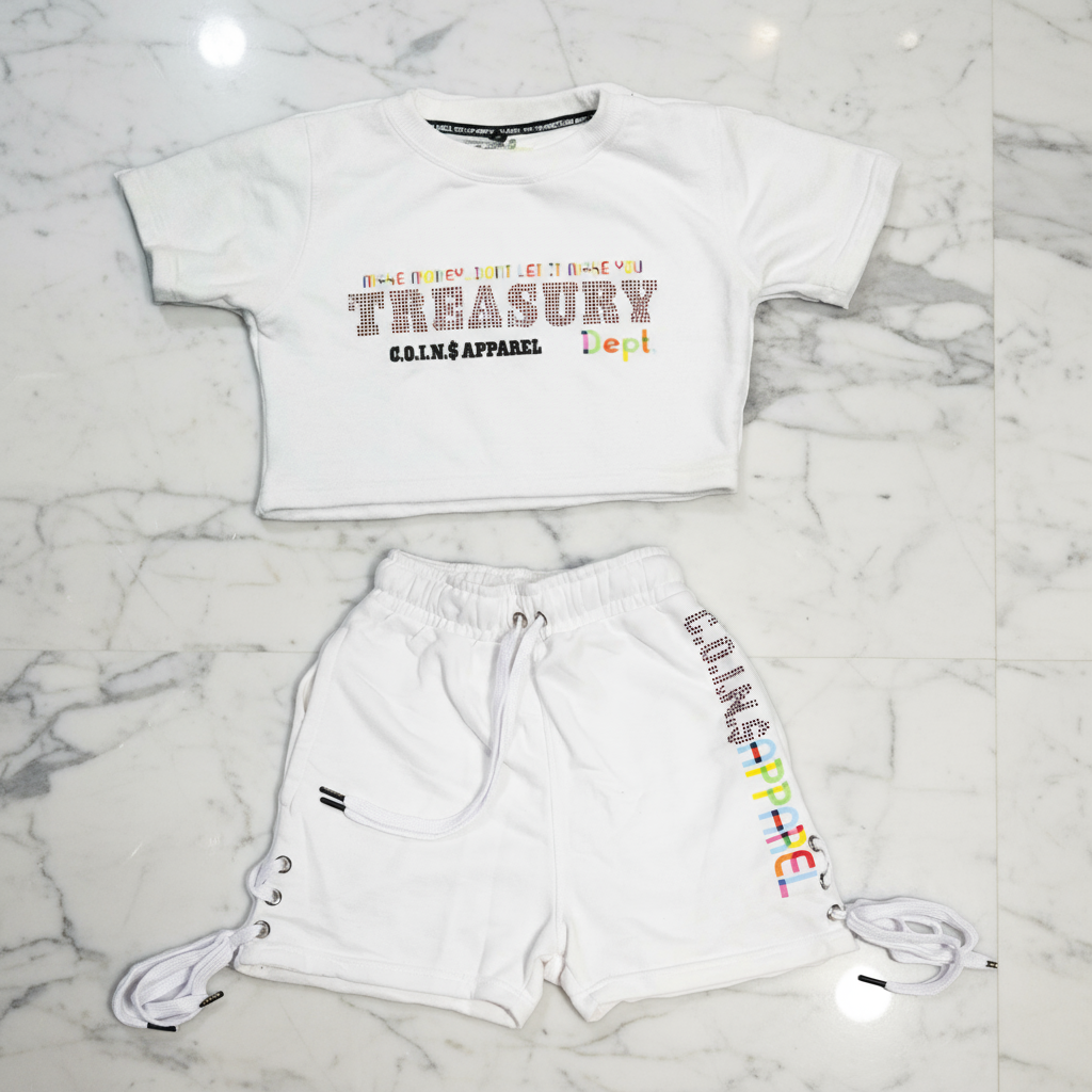 "TREASURY DEPT. "  WOMANS TERRY COTTON SHORT SETS