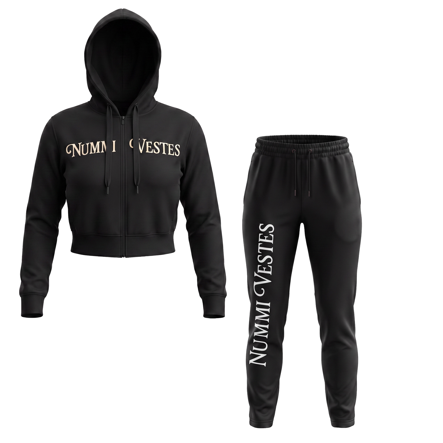 Nummi Vestes Woman's Zippered Crop Tracksuit