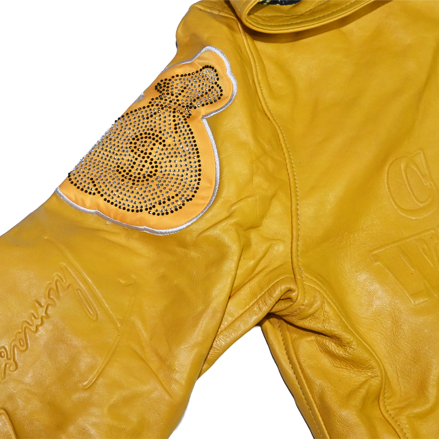 "Always Touch Money(A.T.M)" All Black Lambskin Leather Hoodie